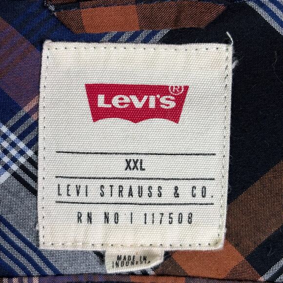 LEVIS Casual Dress Button Front Long Sleeve Shirt Mens Size XXL - Picture 9 of 11